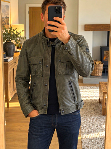Belstaff gangster leather - gangster,