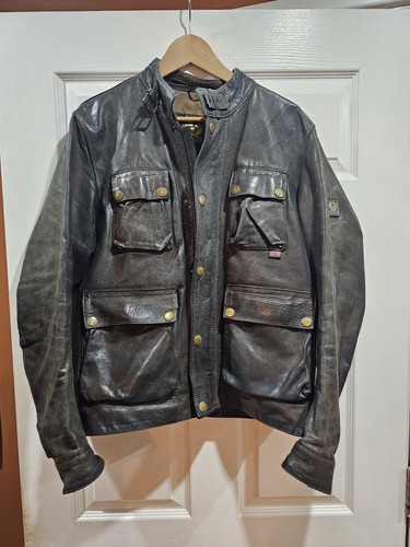 Belstaff men leather jacket - men's,