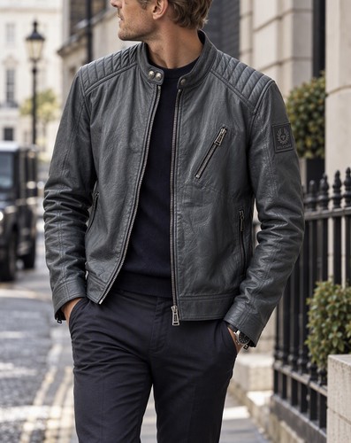 Belstaff racer leather biker - k,